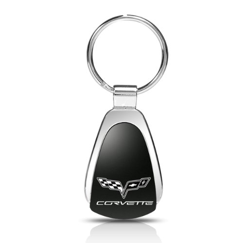 Corvette C6 Black Tear Drop Key Chain