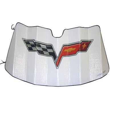 Chevrolet Corvette C6 Logo Custom Fit Folding Windshield Sun Shade