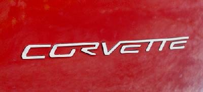 C6 Corvette Rear Stainless Steel Inserts - Letters