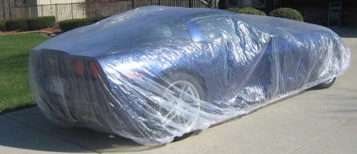 Corvette Car Cover Plastic with Elastic Band