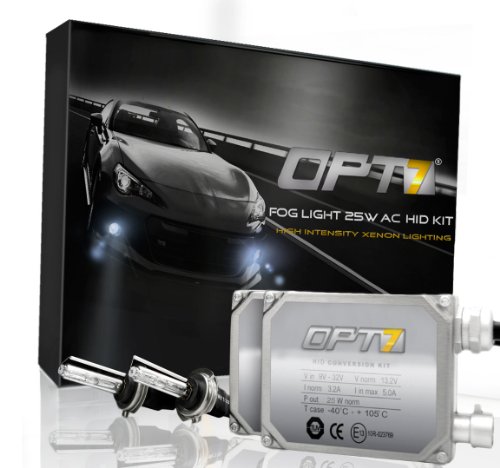 OPT7 Bolt 25w Fog Light HID Conversion Kit - All Colors and Sizes - H10 (9140, 9145) - 10000K Deep Blue Xenon Light - 2 Year Warranty