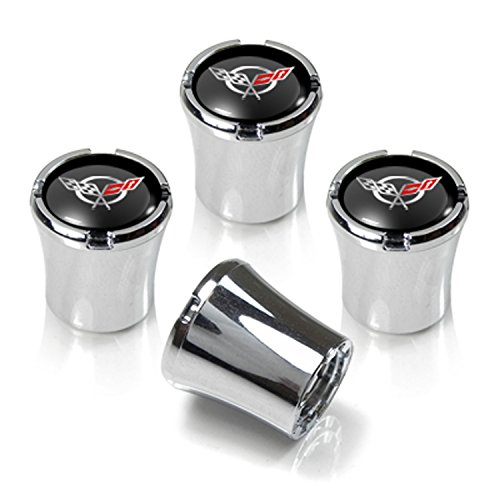 Chevrolet Corvette C5 Logo Chrome 4 Tire Stem Valve Caps