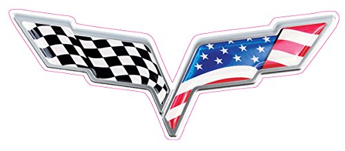 Corvette C6 American Flag Emblem Decal