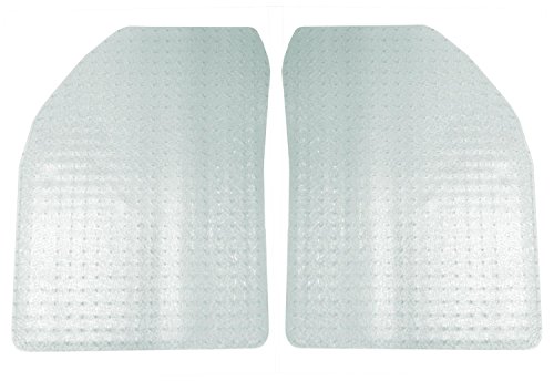 Coverking Front Custom Fit Floor Mats for Select Chevrolet Corvette Models - Nibbed Vinyl (Clear)