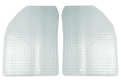 Coverking Front Custom Fit Floor Mats for Select Chevrolet Corvette Models - Nibbed Vinyl (Clear)