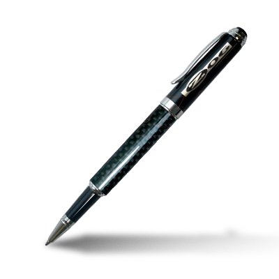 Corvette Z06 Carbon Fiber Detachable Cap Rollerball Pen