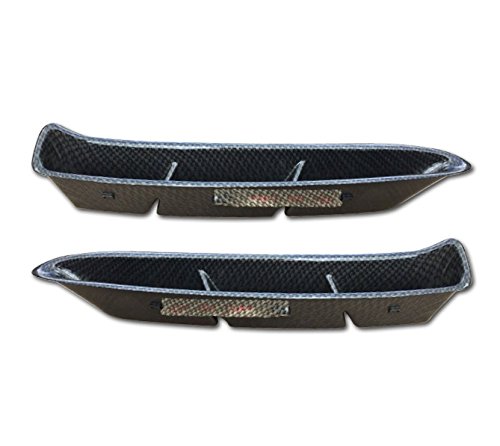 Corvette C6 Z06 Carbon Fiber HydroGraphics Front Fender Grilles 2006 - 2013