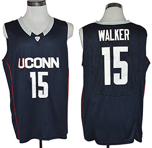 WEENKS Men's Kemba Walker 15 College Basketball Team Uconn Huskies Jersey XXL Blue