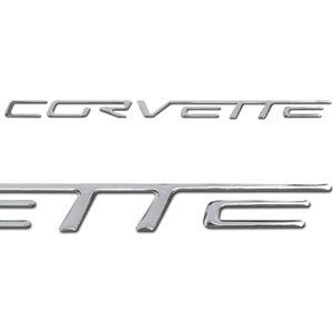 1997-2004 C5 Corvette Rear Bumper Domed Decal Letters Chrome