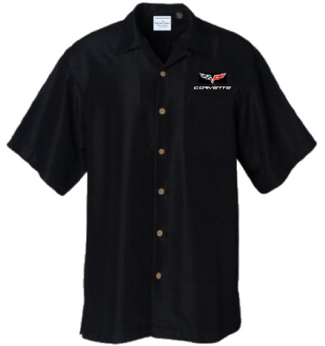 Corvette C6 Logo Chevy Car Camp Hawaiian Club Shirt by David Carey (L)