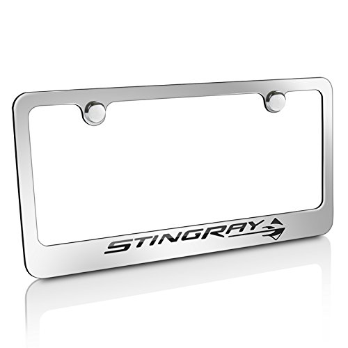 Chevrolet Corvette Stingray C7 Chrome Metal License Plate Frame