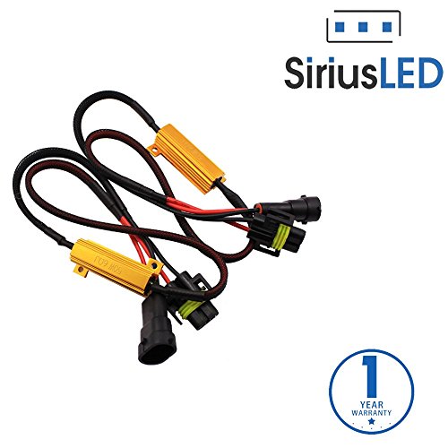 SiriusLED H11 H8 50W 6 Ohm LED Lights Load Resistor Adapter Fix Hyper Flashing Blinking Canbus Error Warning Canceller for Fog Lights Daytime Running DRL Driving