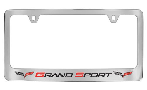 Chevrolet Corvette C6 Grand Sport Chrome Plated Metal License Plate Frame Holder