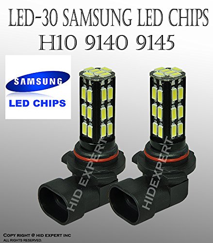 JDM x2 H10 Samsung Chips 30 LED Hyper White Fog Light High Quality Fast Ship