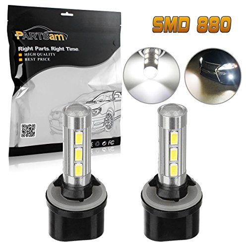 AUIMSOCO 2x 880/892 LED Fog Light Bulbs – 100W 6000K Xenon White, 5000 Lumens