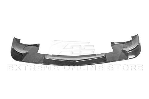 ZR1 Style Glossy Black Front Lip Splitter For Chevy Corvette C6 Base (2005-2013) - Extended
